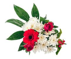 fleurs bouquet couronne isolé sur blanc Contexte photo