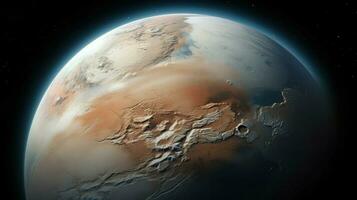 recherche Mars du sud polaire ai généré photo