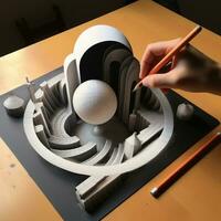 cercle 3d dessiner photo