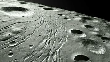 astronomie lune rainures foncé ai généré photo