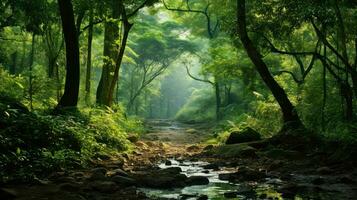 forêt nicaraguayen forêt tropicale forêts tropicales ai généré photo