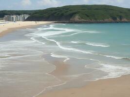 plage magnifique proche en haut image ai généré photo