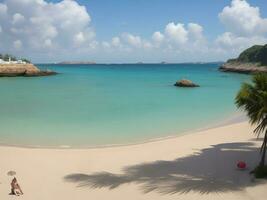 plage magnifique proche en haut image ai généré photo