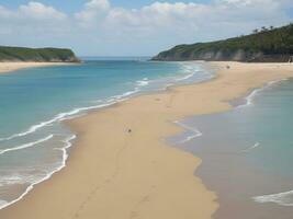 plage magnifique proche en haut image ai généré photo