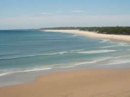 plage magnifique proche en haut image ai généré photo