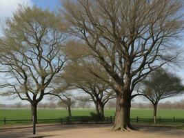 arbre magnifique proche en haut image ai généré photo