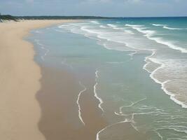 plage magnifique proche en haut image ai généré photo