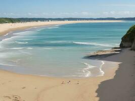 plage magnifique proche en haut image ai généré photo