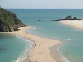 plage magnifique proche en haut image ai généré photo