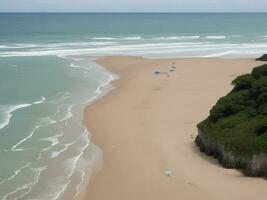 plage magnifique proche en haut image ai généré photo