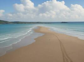 plage magnifique proche en haut image ai généré photo