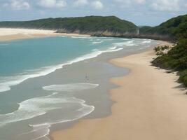 plage magnifique proche en haut image ai généré photo