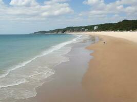 plage magnifique proche en haut image ai généré photo