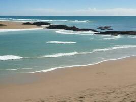 plage magnifique proche en haut image ai généré photo