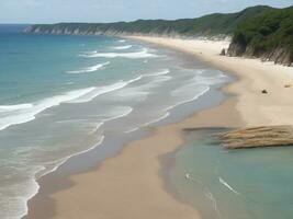 plage magnifique proche en haut image ai généré photo