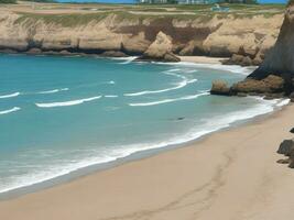 plage magnifique proche en haut image ai généré photo