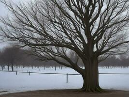 arbre magnifique proche en haut image ai généré photo