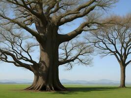 arbre magnifique proche en haut image ai généré photo