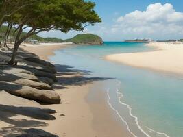 plage magnifique proche en haut image ai généré photo