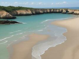 plage magnifique proche en haut image ai généré photo