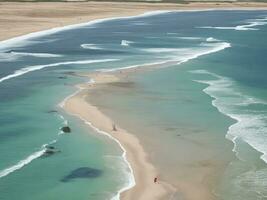 plage magnifique proche en haut image ai généré photo