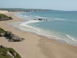 plage magnifique proche en haut image ai généré photo