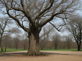 arbre magnifique proche en haut image ai généré photo