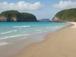 plage magnifique proche en haut image ai généré photo