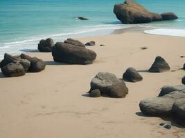 plage magnifique proche en haut image ai généré photo