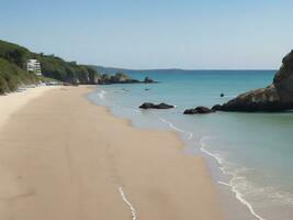 plage magnifique proche en haut image ai généré photo