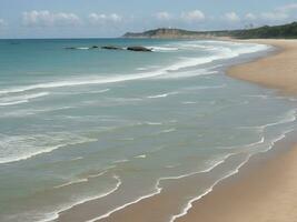 plage magnifique proche en haut image ai généré photo