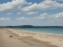 plage magnifique proche en haut image ai généré photo