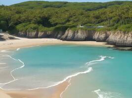 plage magnifique proche en haut image ai généré photo