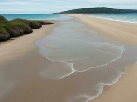 plage magnifique proche en haut image ai généré photo