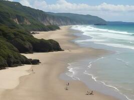 plage magnifique proche en haut image ai généré photo