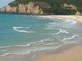 plage magnifique proche en haut image ai généré photo