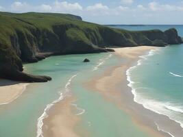 plage magnifique proche en haut image ai généré photo