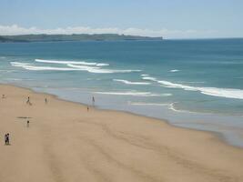 plage magnifique proche en haut image ai généré photo