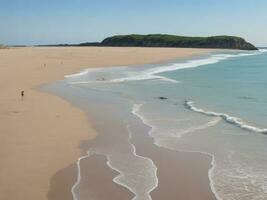 plage magnifique proche en haut image ai généré photo