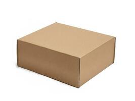 papier carton boîte pour transport et livraison isolé sur blanc Contexte. photo