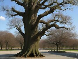 arbre magnifique proche en haut image ai généré photo