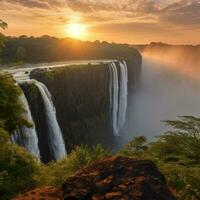 une Stupéfiant coup de le majestueux cascade photo