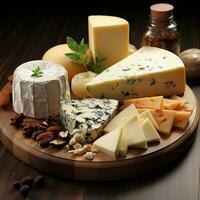 fromage et nourriture Contexte image ai génératif photo