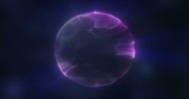 abstrait violet énergie sphère rond embrasé magique numérique futuriste espace Contexte photo
