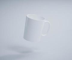 maquette de tasse à café flottante légère photo