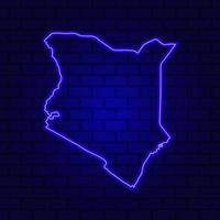 Kenya enseigne au néon lumineux sur fond de mur de brique photo