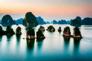 le Ha longue baie dans vietnam. généré par ai photo