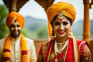 Indien mariage dans Jaïpur. généré par ai photo