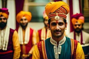 Indien mariage la photographie dans Londres. généré par ai photo