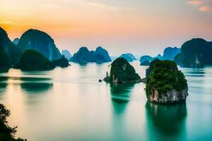 le Ha longue baie dans vietnam. généré par ai photo